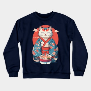 Cute Cat Sushi Daisuki Crewneck Sweatshirt